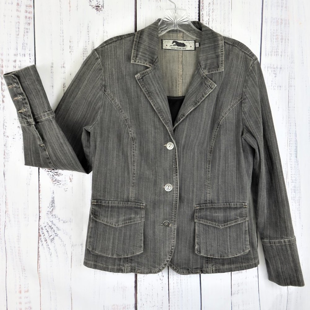 Gray Jacket Gray Jean Jacket - Two Star Dog...........126